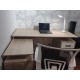Письменный стол угловой СКМУ-3 Дуб Сонома, Белый 